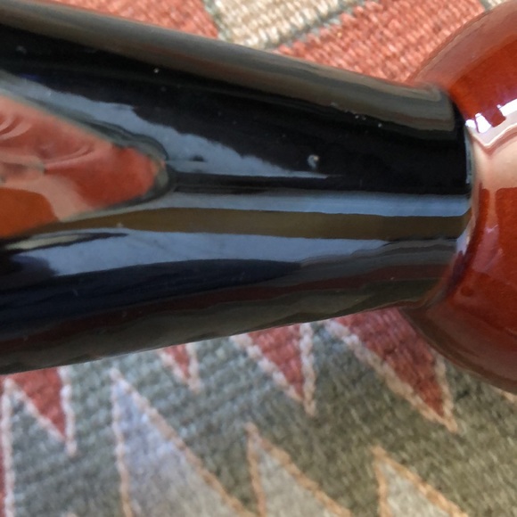 Vintage Mid Century Gabriel Sweden Delta D7 Vase in Black Brown 6” Tall - Picture 8 of 11